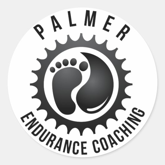 Palmer Endurance Coaching Ronde Sticker (Voorkant)