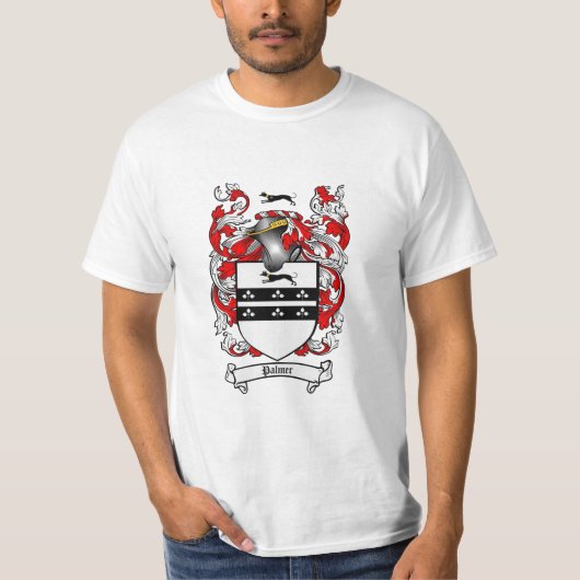 Palmer Family Crest - Palmer Coat of Arms T-shirt (Voorkant)