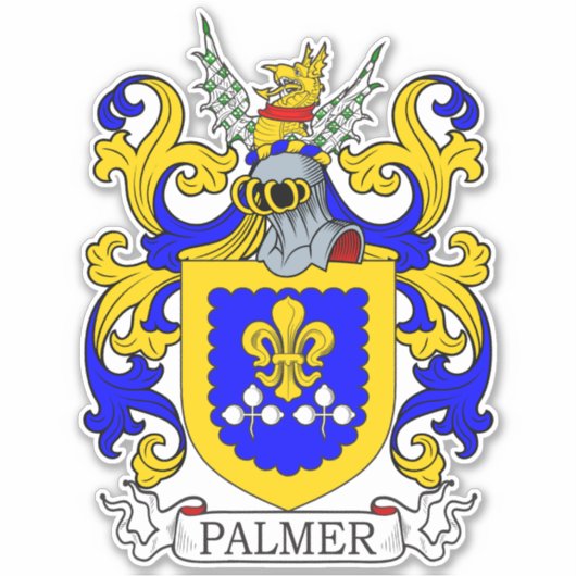 Palmer Family Crest Sticker (Voorkant)