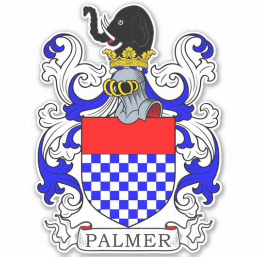 Palmer Family Crest Sticker (Voorkant)