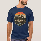 Palmer Hay Flats Alaska Camping Retro Oversized T-shirt (Voorkant)