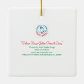 Palmer House Golden Peacock Deuren Keramisch Ornam Ornament (Achterkant)