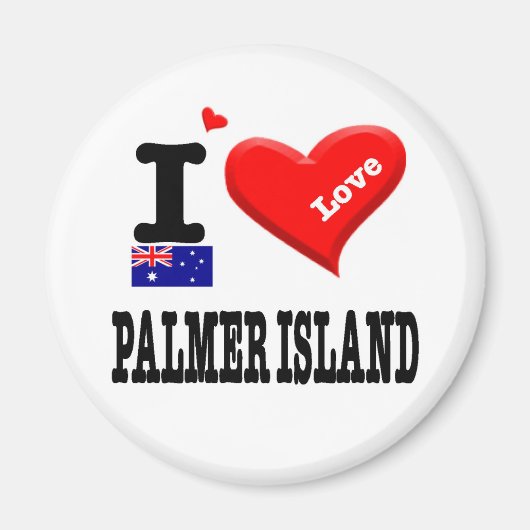 PALMER ISLAND - I Love Magneet (Voorkant)