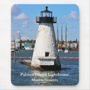 Palmer Island Lighthouse, Massachusetts Mousepad Muismat