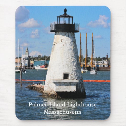 Palmer Island Lighthouse, Massachusetts Mousepad Muismat (Voorkant)