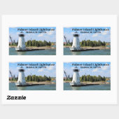 Palmer Island Lighthouse, Massachusetts Stickers (Vel)