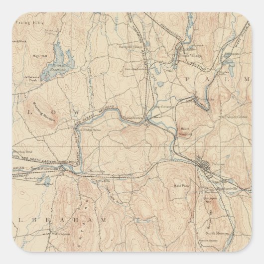 Palmer, Massachusetts Vierkante Sticker (Voorkant)