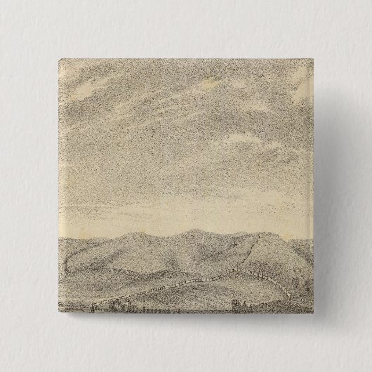 Palmer res, wijngaard vierkante button 5,1 cm (Voorkant)