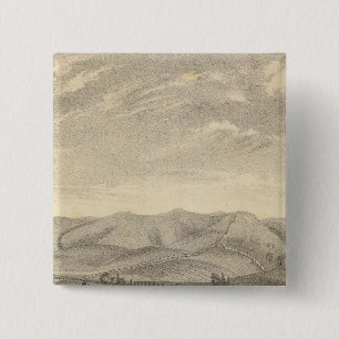 Palmer res, wijngaard vierkante button 5,1 cm