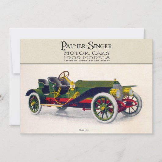 Palmer-Singer Motor Cars, 1909 (Voorkant)