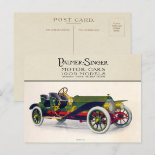 Palmer-Singer Motor Cars, 1909 Briefkaart
