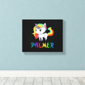 Palmer Unicorn Canvas Afdruk (Insitu (Houten vloer))