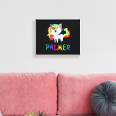 Palmer Unicorn Canvas Afdruk (Insitu (Woonkamer))