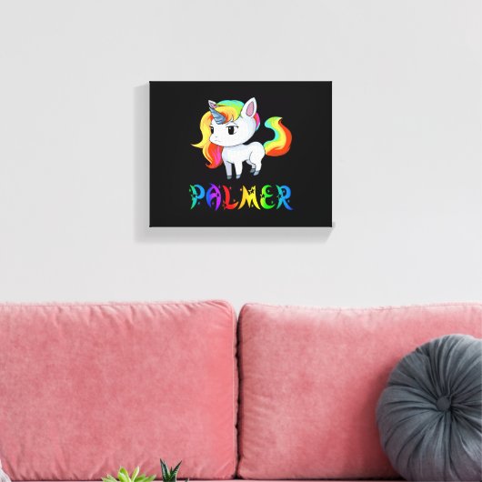 Palmer Unicorn Canvas Afdruk (Insitu (Woonkamer))