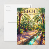Palmeral van Elche Spanje Briefkaart (Voorkant / Achterkant)