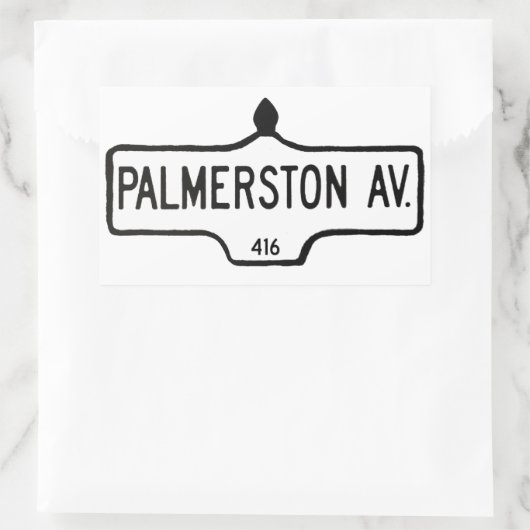 Palmerston Avenue Rechthoekige Sticker (Tas)