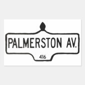 Palmerston Avenue Rechthoekige Sticker (Voorkant)
