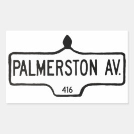 Palmerston Avenue Rechthoekige Sticker