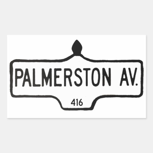 Palmerston Avenue Rechthoekige Sticker (Voorkant)