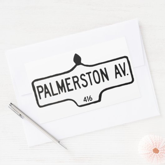 Palmerston Avenue Rechthoekige Sticker (Envelop)