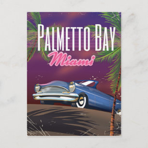 Palmetto Bay Florida USA jaren 80 reisposter Briefkaart