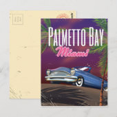 Palmetto Bay Florida, Verenigde Staten, reisposter Briefkaart (Voorkant / Achterkant)