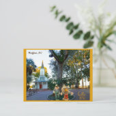 Palmetto Bluff Chapel Bluffton SC Herfst Scarecrow Briefkaart (Staand voorkant)