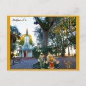 Palmetto Bluff Chapel Bluffton SC Herfst Scarecrow Briefkaart (Voorkant)
