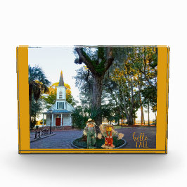 Palmetto Bluff Chapel Bluffton SC Herfst Scarecrow Fotoblokken