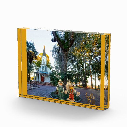 Palmetto Bluff Chapel Bluffton SC Herfst Scarecrow Fotoblokken (Rechts)