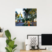 Palmetto Bluff Chapel Bluffton SC Herfst Scarecrow Poster (Thuiskantoor)