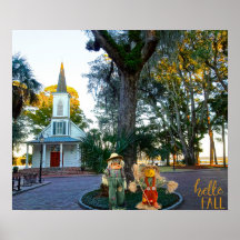 Palmetto Bluff Chapel Bluffton SC Herfst Scarecrow