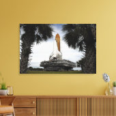 Palmetto-bomen lijst space shuttle Endeavor Canvas Afdruk (Insitu (Woonkamer))