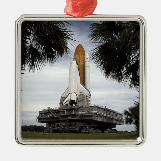 Palmetto-bomen lijst space shuttle Endeavor Metalen Ornament (Voorkant)