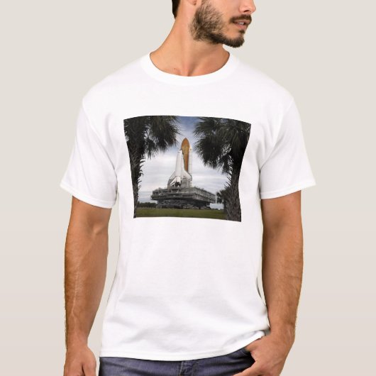 Palmetto-bomen lijst space shuttle Endeavor T-shirt (Voorkant)