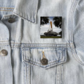 Palmetto-bomen lijst space shuttle Endeavor Vierkante Button 5,1 Cm (In situ)