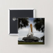 Palmetto-bomen lijst space shuttle Endeavor Vierkante Button 5,1 Cm (Voorkant /achterkant)