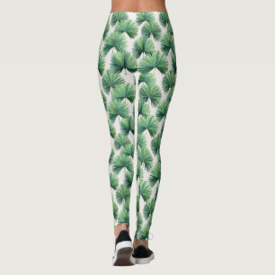 Palmetto Fan Palm Tree bladeren Botanisch Tropisch Leggings