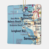 Palmetto Florida Map Keramisch Ornament (Links)