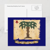 Palmetto Guard-vlag Briefkaart (Voorkant / Achterkant)