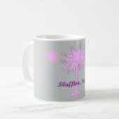 Palmetto-Logo met Bluffton, SC-koffie Mok (Voorkant links)