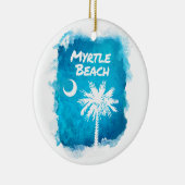 Palmetto Paint Splatter Keramisch Ornament (Rechts)