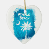 Palmetto Paint Splatter Keramisch Ornament (Rechts)