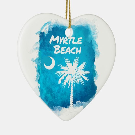 Palmetto Paint Splatter Keramisch Ornament (Rechts)