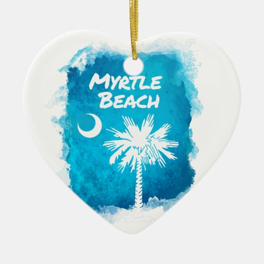 Palmetto Paint Splatter Keramisch Ornament (Voorkant)