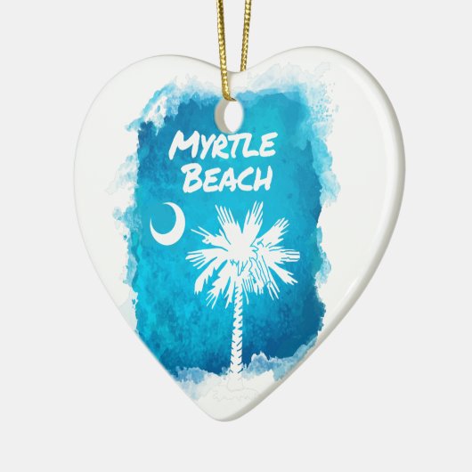 Palmetto Paint Splatter Keramisch Ornament (Links)