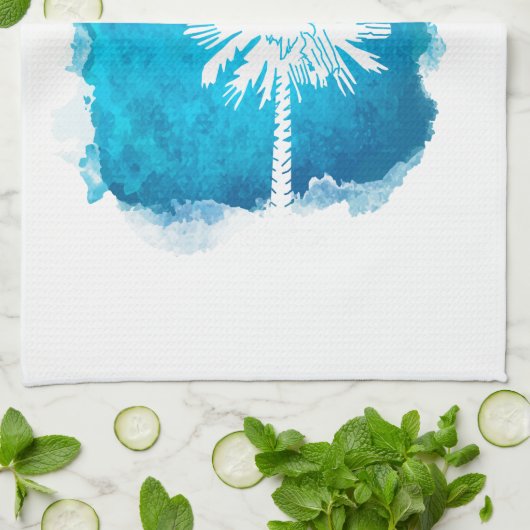 Palmetto Paint Splatter Theedoek (Gevouwen)