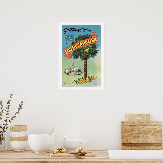 Palmetto Palm uit South Carolina 16x24 print (Keuken)