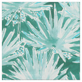 PALMETTO PARADISE Green Tropical Leaves Pattern Stof (Close Up)