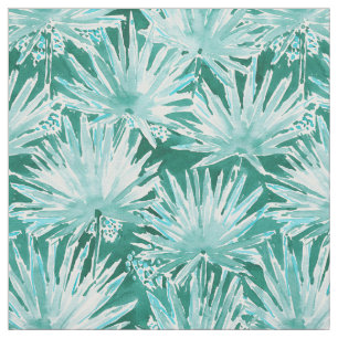 PALMETTO PARADISE Green Tropical Leaves Pattern Stof